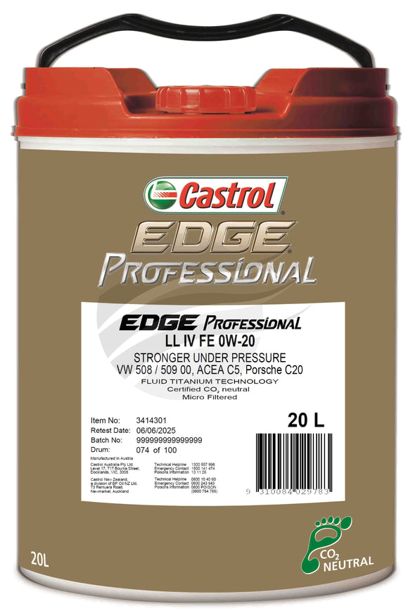 Castrol EDGE Professional LL IV FE 0W-20 20L