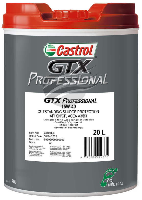 Castrol GTX Professional 15W-40 20L