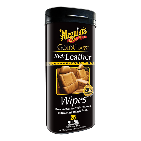 Gold Class Rich Leather Wipes (25 Wipes)